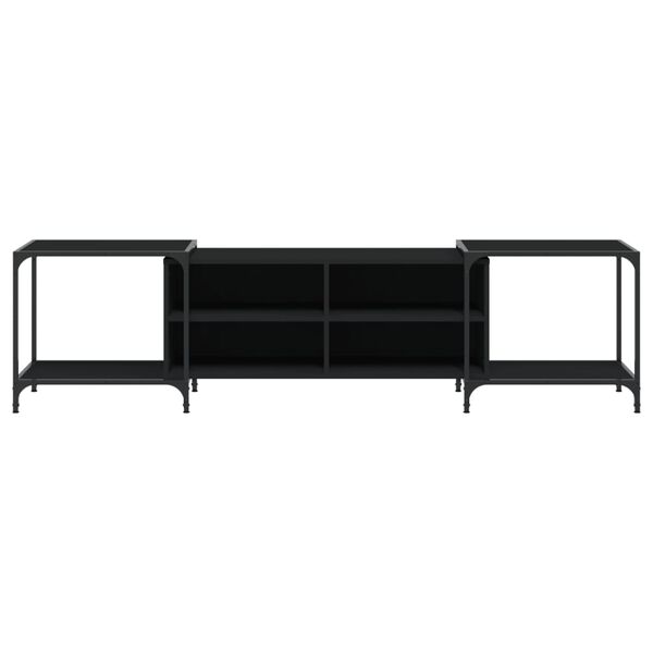 vidaXL TV-Schrank Schwarz 203x37x50 cm Holzwerkstoff