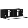 vidaXL TV-Wandschrank 2 pcs Schwarz 39 x 31 x 29,5 cm Holzwerkstoff