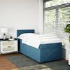 vidaXL Boxspringbett mit Matratze Dunkelblau 90x190 cm Samt
