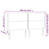vidaXL Kopfteil Hellgrau 180 x 5 x 118/128 cm Stoff