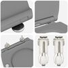 vidaXL Toilettensitz Grau 47 x 37,5 x 3,8 cm Duroplast