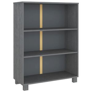 vidaXL B&uuml;cherschrank HAMAR Dunkelgrau 85x35x112 cm Massivholz Kiefer