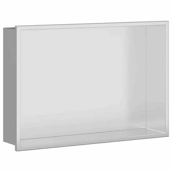 vidaXL Duschnische Silber 45 x 30 x 9,5 cm Edelstahl