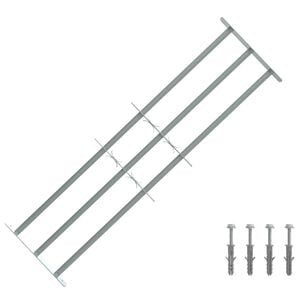 vidaXL Sicherheitsgitter f&uuml;r Fenster mit 3 Querstangen 3 stk.