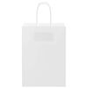 vidaXL Papiertragetaschen 250 Stk. mit Henkeln Wei&szlig; 15x8x21 cm
