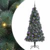 vidaXL K&uuml;nstlicher vorbeleuchteter Weihnachtsbaum mit Kugelset 210 cm