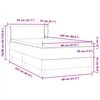 vidaXL Boxspringbett mit Matratze Dunkelgr&uuml;n 80x220 cm Samt