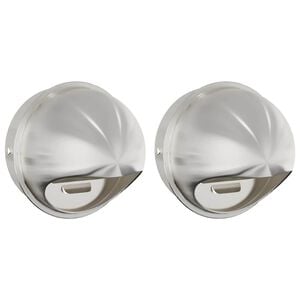 vidaXL L&uuml;ftungsgitter 2 Stk. Silber 200 mm Edelstahl