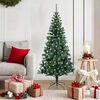 vidaXL K&uuml;nstlicher vorbeleuchteter Weihnachtsbaum Gr&uuml;n 150 cm