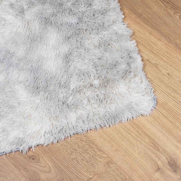 vidaXL Teppich Shaggy Hochflor NAVARRA Silbergrau 130x200 cm Polyester