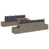 vidaXL Gartensofa-set 9 stk. Grau 100 x 55 x 73 cm Poly-Rattan
