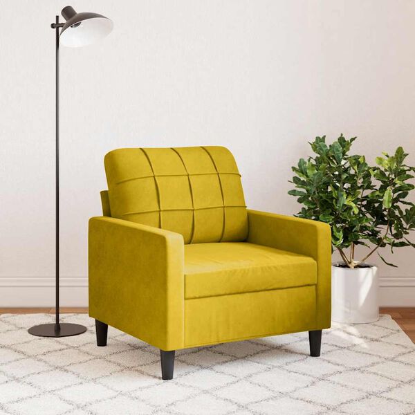 vidaXL Sessel Gelb 60 cm Samt