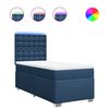 vidaXL Boxspringbett mit Matratze Blau 80x200 cm Stoff