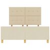 vidaXL Bettgestell mit Kopfteil Creme 140 x 200 cm Stoff
