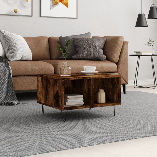 vidaXL Couchtisch R&auml;uchereiche 60x50x36,5 cm Holzwerkstoff