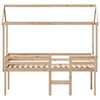 vidaXL Hochbett mit Dach 80x200 cm Massivholz Kiefer
