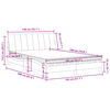 vidaXL Bett mit Matratze "Hanko" Rosa 140x190 cm Samt