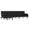 vidaXL Schlafsofa in L-Form Schwarz 260x140x70 cm Stoff