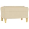 vidaXL 3-tlg. Sofagarnitur mit Kissen Creme Stoff