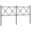 vidaXL Ersatz-Kopfteil Metall Schwarz 160 cm