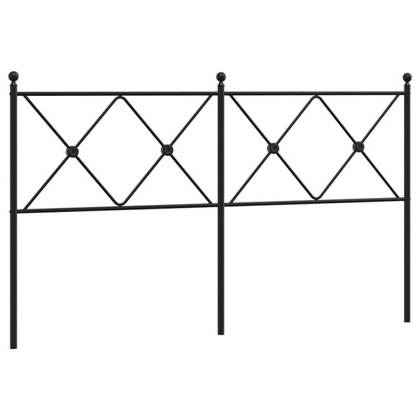 vidaXL Ersatz-Kopfteil Metall Schwarz 160 cm