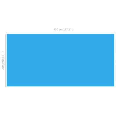Rechteckige Pool-Abdeckung PE Blau 450 x 220 cm