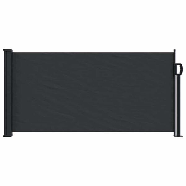 vidaXL Seitenmarkise Ausziehbar Schwarz 100x500 cm