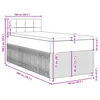 vidaXL Boxspringbett mit Matratze Dunkelgrau 100x200 cm Samt