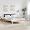 vidaXL Bettgestell Braun und Dunkelgrau 140 x 190 cm Massivholz Kiefer