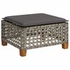 vidaXL 8-tlg. Garten-Sofagarnitur mit Kissen Grau Poly Rattan