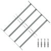 vidaXL Fenstergitter Verstellbar mit 4 Querst&auml;ben 500-650 mm