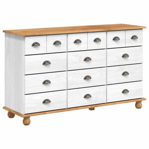 vidaXL Schubladenkommode mit Schubladen ASKIM Wei&szlig; 79 x 40 x 133,5 cm