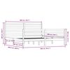 vidaXL Massivholzbett Kiefer 200x200 cm Schwarz