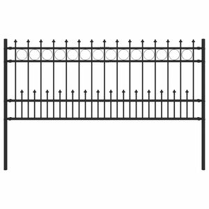 vidaXL Spike-Ringzaun HORST 200 x 130 cm Pulverbeschichteter Stahl