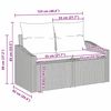 vidaXL Garten-Sofa-Set mit Speicher 9 pcs Schwarz Poly Rattan
