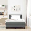 vidaXL Boxspringbett mit Matratze Dunkelgrau 120 x 200 cm Stoff