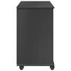 vidaXL Rollschrank Mit Rad Grau 63,5 x 39 x 65,5 cm Massivholz Kiefer