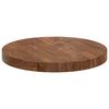 vidaXL Tischplatte Hellbraun &Oslash; 30 x 2,5 cm Massivholz Eiche