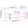 vidaXL 3-Sitzer-Sofa mit Kissen Schwarz 210 cm Stoff