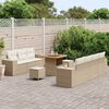 vidaXL Garten-Sofa-Set 10 pcs Beige Poly-Rattan