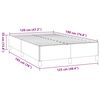 vidaXL Bettgestell ohne Matratze Taupe 120x190 cm Stoff