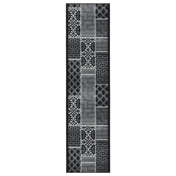 vidaXL Teppichl&auml;ufer Schwarz 80x400 cm