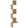 vidaXL Wand-Eckregal Artisan-Eiche 32x32x127,5 cm Holzwerkstoff