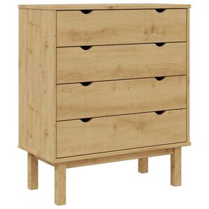 vidaXL Schubladenschrank OTTA 76,5x39,5x90 cm Massivholz