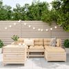 vidaXL 5-tlg. Garten-Sofagarnitur Massivholz Kiefer