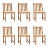 vidaXL Gartenst&uuml;hle 6 Stk. mit Kissen Massivholz Teak