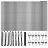 vidaXL Zaunpfosten Grau 100 x 1 m (12 x 12 mm Maschen) Stahl und PVC