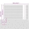 vidaXL Zaun mit Pfosten Grau 1,4 x 25 m Stahl und PVC