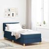 vidaXL Boxspringbett mit Matratze mit Kopfteil Blau 80 x 200 cm Stoff