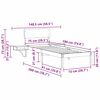 vidaXL Bettrahmen mit Kopfteil Weiß 75 x 190 cm Massives Kiefernholz